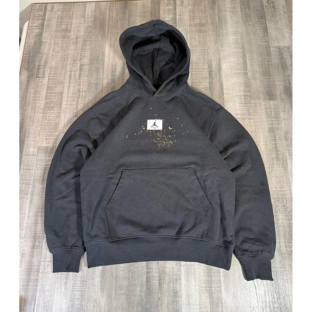 Jordan Cleveland Cavaliers NBA Hoodie Mens Medium Gray IQ0850-060 Oversized NEW